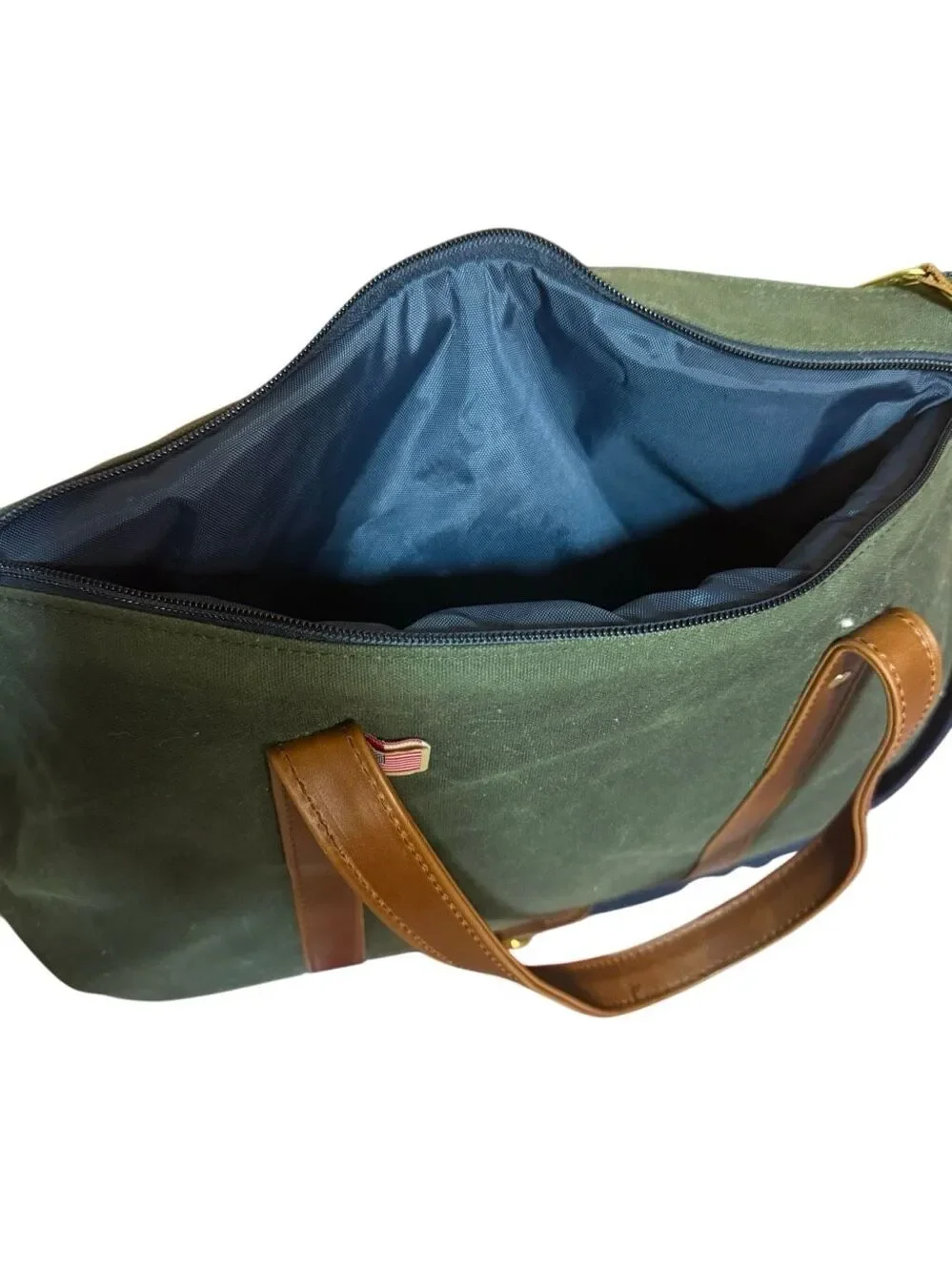 Hudson Sutler Heritage Weekender WAXED HUNTER GREEN/WHISKEY BROWN Dufflebag